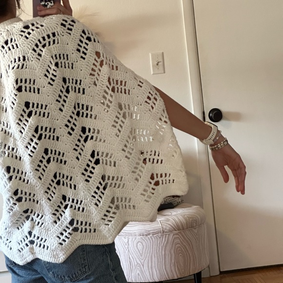 Handmade sweater cardigan/ kimono / cape - Picture 4 of 4
